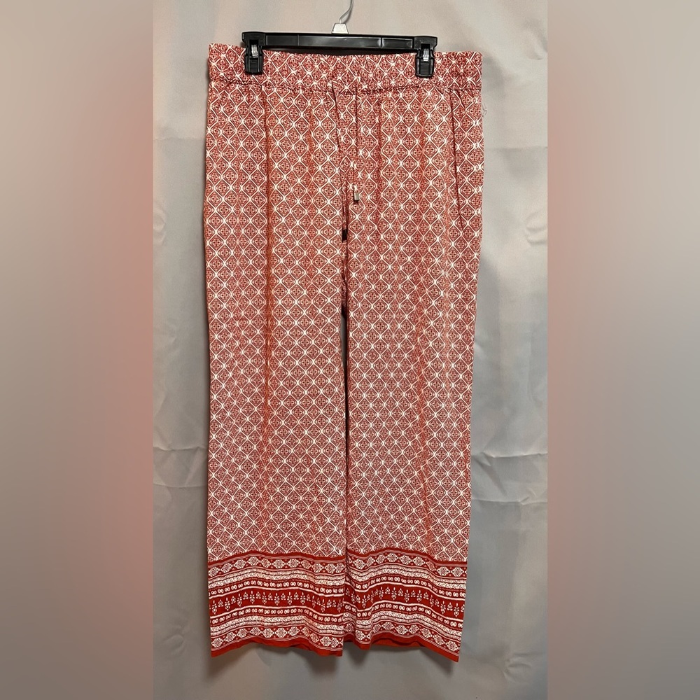Lucy & Laurel Women’s  Printed Knit Wide Leg Comfy‎ Pants. Size XL